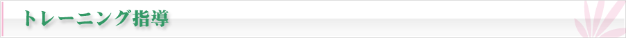 トレーニング指導